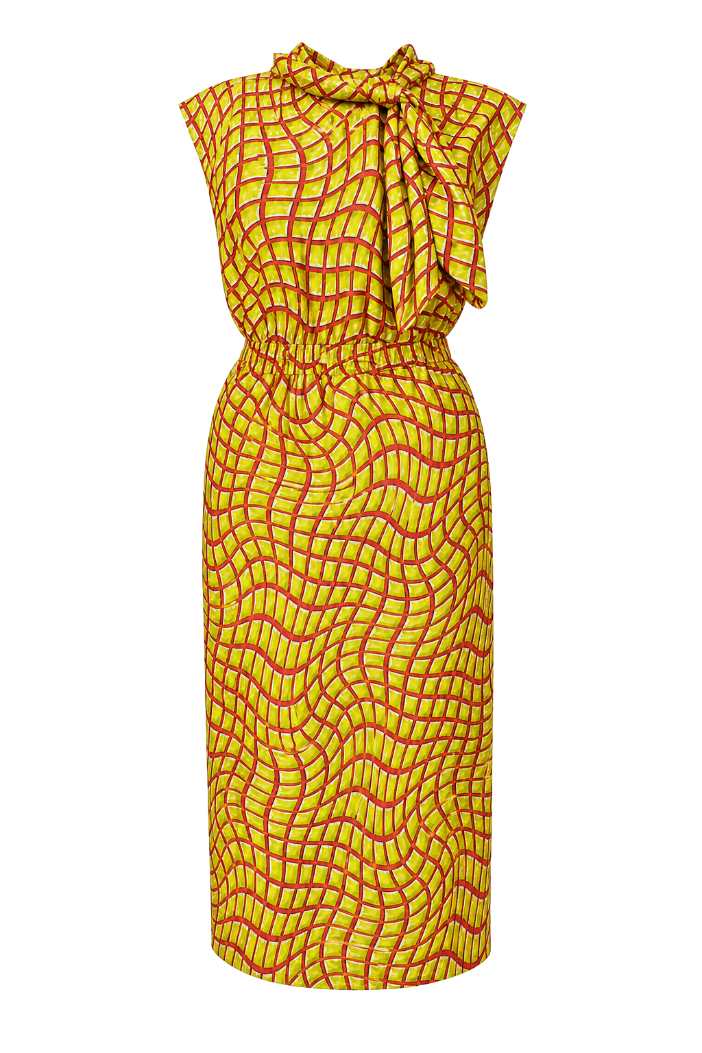 Robe jaune à vagues